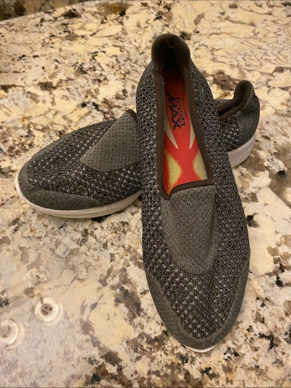 Skechers Womens Gray Slip-On Performance Loafers